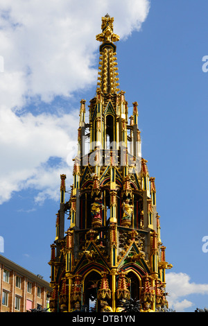 Schöner Brunnen Nürnberg Nürnberg Deutschland Deutschland DE Stockfoto