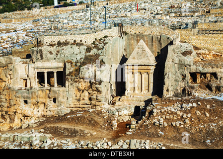 Grab von Zacharias in Jerusalem, Israel Stockfoto