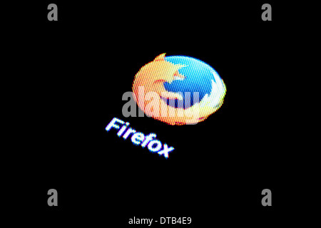 Berlin, Deutschland, App-Icon für Firefox auf einem smartphone Stockfoto