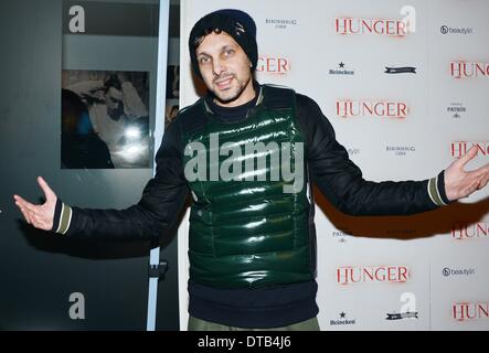 London, UK. 13. Februar 2014. Dynamo-Promis kommt bei der Hunger-Magazin - Ausgabe-Launch-Party in London. Foto: siehe Li/Alamy Live News Stockfoto