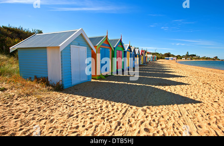 Brighton Baden Boxen Port Phillip Bay Victoria Australien Stockfoto