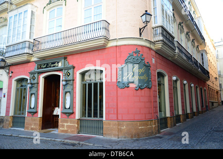 Cafe König, Plaza Candelaria, alte Stadt, Cádiz, Cádiz Provinz, Andalusien, Spanien Stockfoto