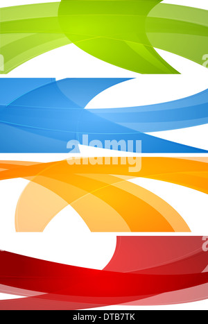 Abstrakte wellige Vektor-Banner Stockfoto