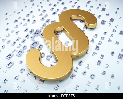 Begriff: Goldener Absatz auf digitalen Hintergrund Stockfoto