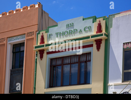 Art-Deco-Gebäude in Napier, Nordinsel, Neuseeland Stockfoto