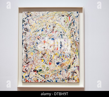 Schimmernde Substanz von Jackson Pollock im Museum of Modern Art in New York City USA Stockfoto