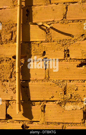 Full-Frame nehmen eine alte Mauer ohne Gips Stockfoto