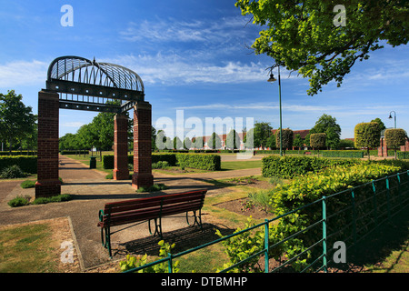 Broadway-Gärten, Letchworth Garden City, Hertfordshire County, England, UK. Stockfoto