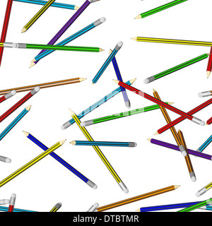 Nahtlose Textur von Farbstiften Stockfoto