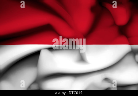 Wehende Flagge Indonesien Stockfoto