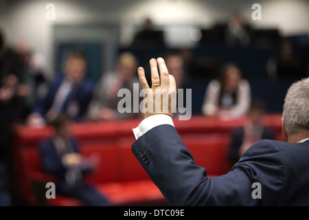 London Metal Exchange trading Floor, Leadenhall Street, London, England, Vereinigtes Königreich Stockfoto