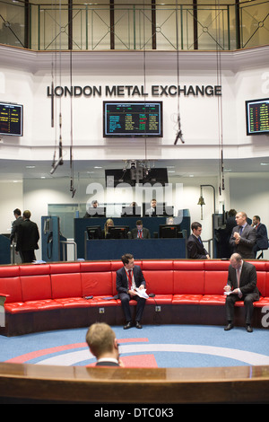 London Metal Exchange trading Floor, Leadenhall Street, London, England, Vereinigtes Königreich Stockfoto