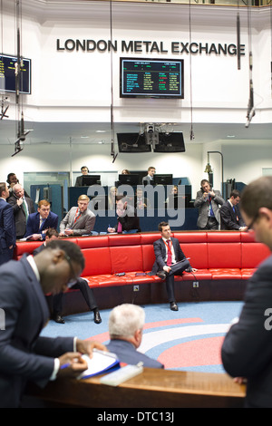 London Metal Exchange trading Floor, Leadenhall Street, London, England, Vereinigtes Königreich Stockfoto