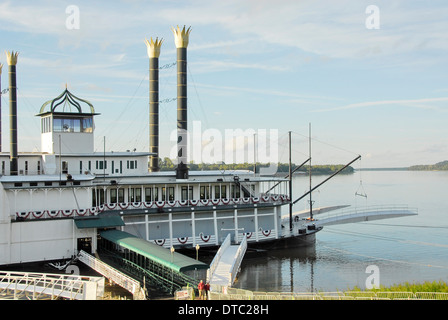 Insel Capri Casinohotel Riverboat am unteren Natchez Stadt am Mississippi River Stockfoto