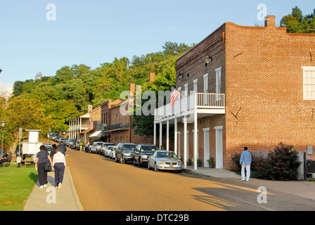 Unteren Natchez Stadt am Mississippi River Stockfoto