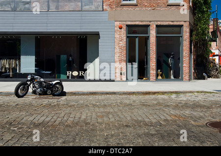 Leeren urbanen Straßenbild im Meatpacking District in New York City. Stockfoto