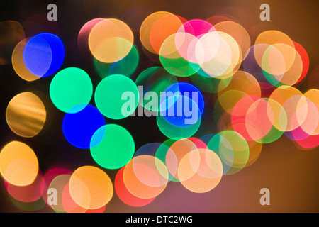 Bokeh Licht, viele glänzende Kreise Stockfoto