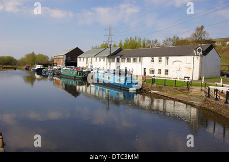 Forth und Clyde Canal in der Nähe von Spiers Wharf in Glasgow, Schottland Stockfoto