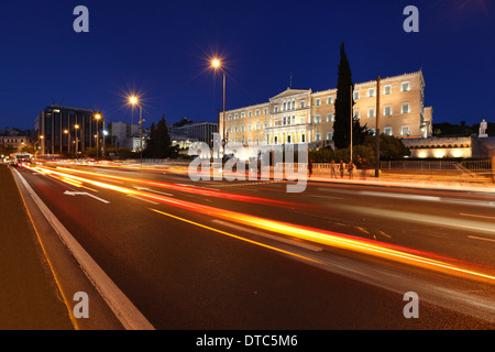 Das griechische Parlament hat am Syntagma-Platz in Athen, Griechenland Stockfoto