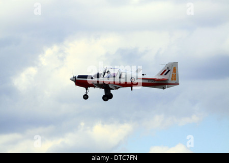 Scottish Aviation Bulldog T1 Flugzeuge im brodelnden Airshow. Stockfoto