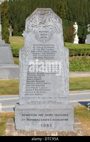 1. Connaught Rangers Meuterer Memorial in Glasnevin Cemetery in Dublin, Irland Stockfoto