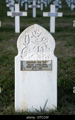 Craonelle, Frankreich, Franzoesischer Soldatenfriedhof zum Gedenken an die Schlacht an der Aisne Stockfoto