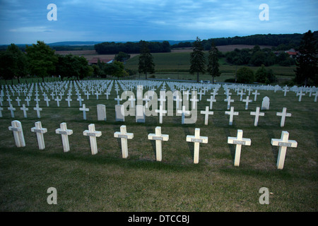 Craonelle, Frankreich, Franzoesischer Soldatenfriedhof zum Gedenken an die Schlacht an der Aisne Stockfoto