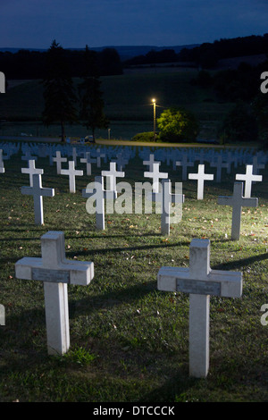 Craonelle, Frankreich, Franzoesischer Soldatenfriedhof zum Gedenken an die Schlacht an der Aisne Stockfoto