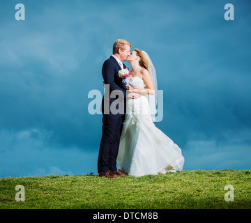 Hochzeit, glückliches Paar in Liebe Stockfoto