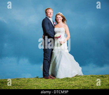 Hochzeit, glückliches Paar in Liebe Stockfoto