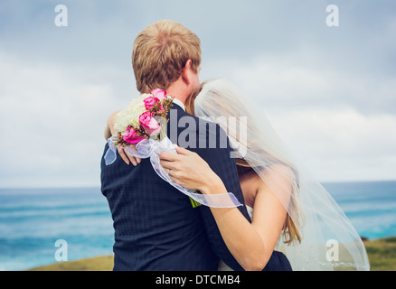 Hochzeit, glückliches Paar in Liebe Stockfoto