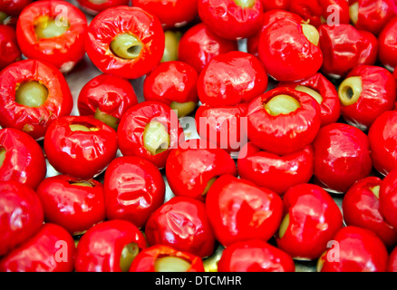 Gefüllte Peperoncini Stockfoto