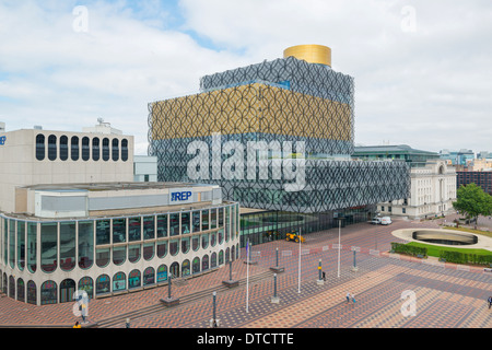 Die neue Library of Birmingham und Teatro Rep in Centenary Square, Birmingham, England Stockfoto