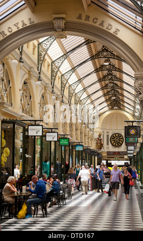 Royal Arcade shopping, Melbourne, Victoria, Australien Stockfoto