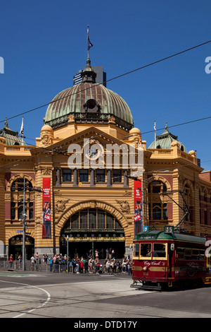 Bahnhof Flinders Street, Melbourne, Victoria, Australien Stockfoto