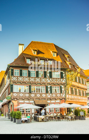Gäste beim Abendessen am  hotel Post , Nagold, Baden-Württemberg, Deutschland Stockfoto