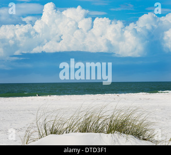 Sanddünen und wunderschönen Himmel an einer Küste Stockfoto