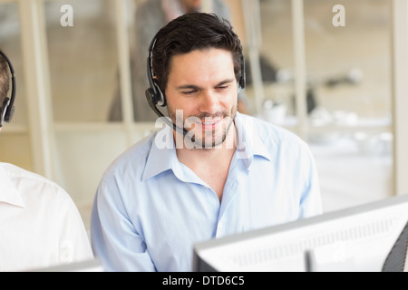 Männlichen Kunden-Service-Betreiber Stockfoto