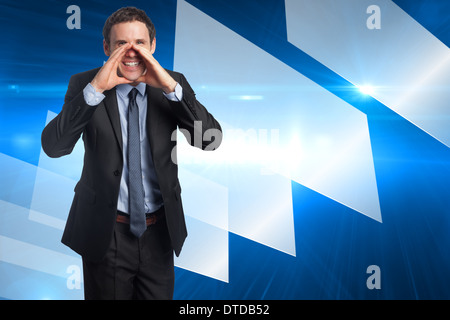 Zusammengesetztes Bild von Geschrei Geschäftsmann Stockfoto