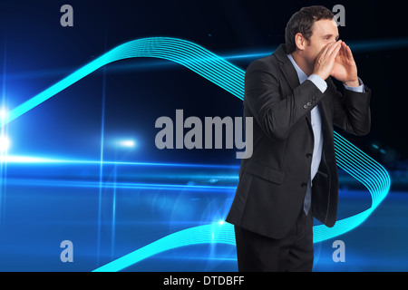 Zusammengesetztes Bild von Geschrei Geschäftsmann Stockfoto