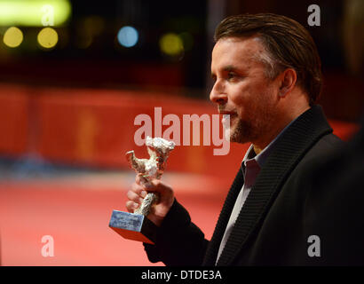 BERLIN, Deutschland, 15. Februar 2014. Richard Linklater besucht die Abschlussfeier auf die 64. jährliche Berlinale International Film Festival im Berlinale-Palast am 15. Februar 2014 in Berlin, Deutschland. Stockfoto