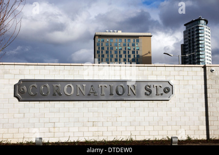 Neues Zuhause für Coronation Street in ITVs Trafford Wharf Studios, Medienstadt, Salford Quays / Trafford Park, Manchester, England, UK Stockfoto