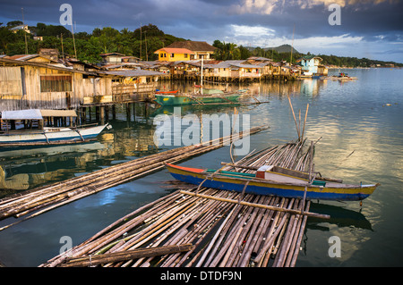 Fischerhafen in Tagbilaran City, Philippinen Stockfoto