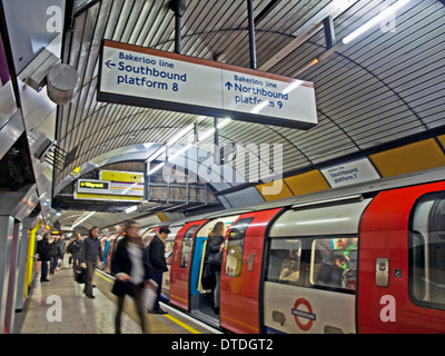 Jubilee Line Plattform, Baker Street Station, London, England, Vereinigtes Königreich Stockfoto