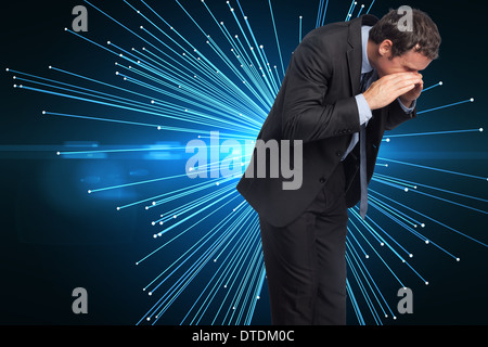 Zusammengesetztes Bild von Geschrei Geschäftsmann Stockfoto