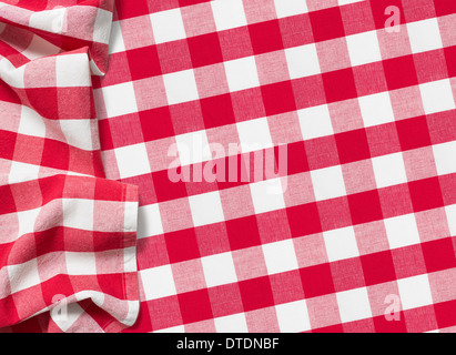roten Picknick Tischdecke kariert Stockfoto