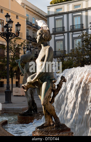 Turia Brunnen in Valencia, Spanien Stockfoto