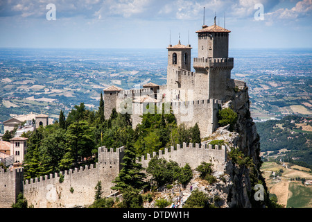 Burg von San Marino, Italien Stockfoto