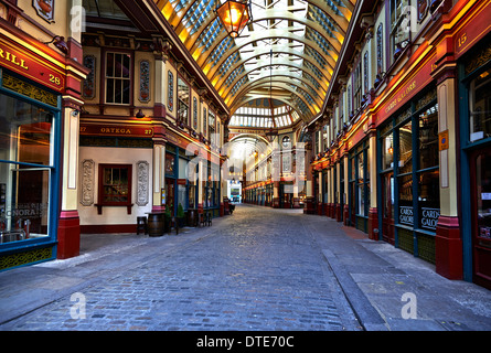 Leadenhall Market ist eine Markthalle in London, gelegen an der Gracechurch Street Stockfoto