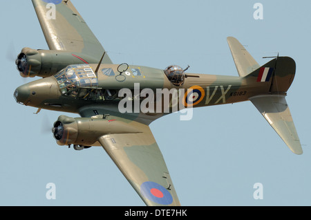 Avro Anson war ein britisches Doppelmotorflugzeug, das ab 1936 mit der Royal Air Force diente. Trainer/Transport. Fliegen in Neuseeland Stockfoto